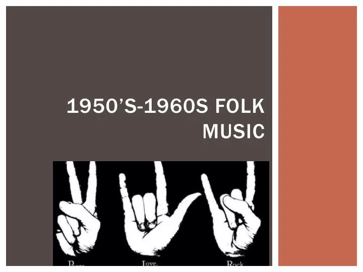 1950 s 1960s folk music