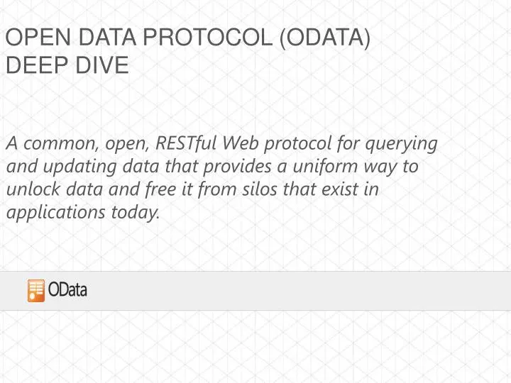 open data protocol odata deep dive