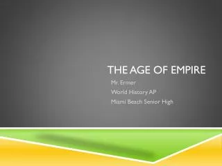 the age of empire