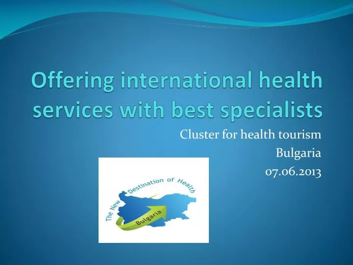 offering international health services with best specialists