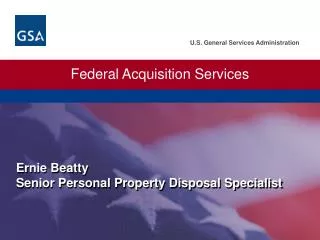 Ernie Beatty Senior Personal Property Disposal Specialist