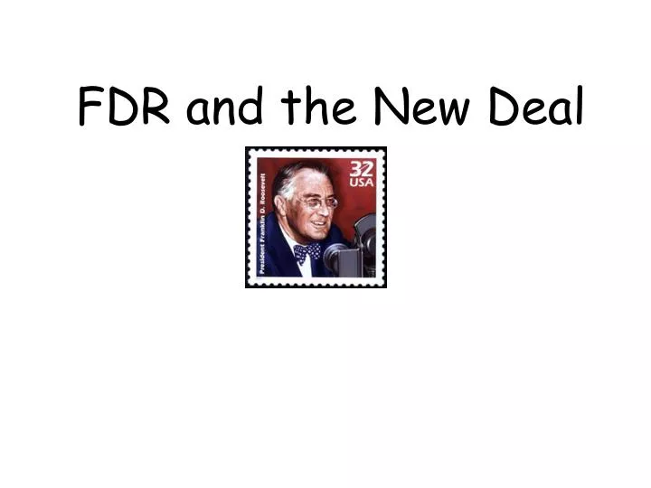 fdr and the new deal