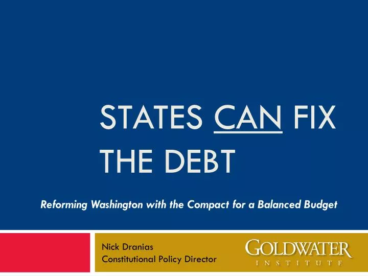 states can fix the debt