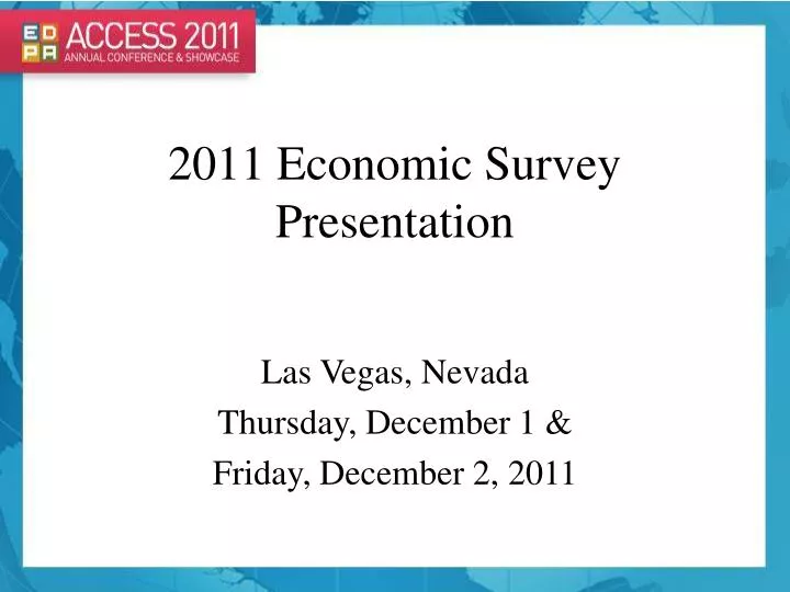 2011 economic survey presentation