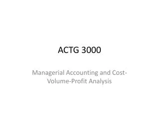 ACTG 3000