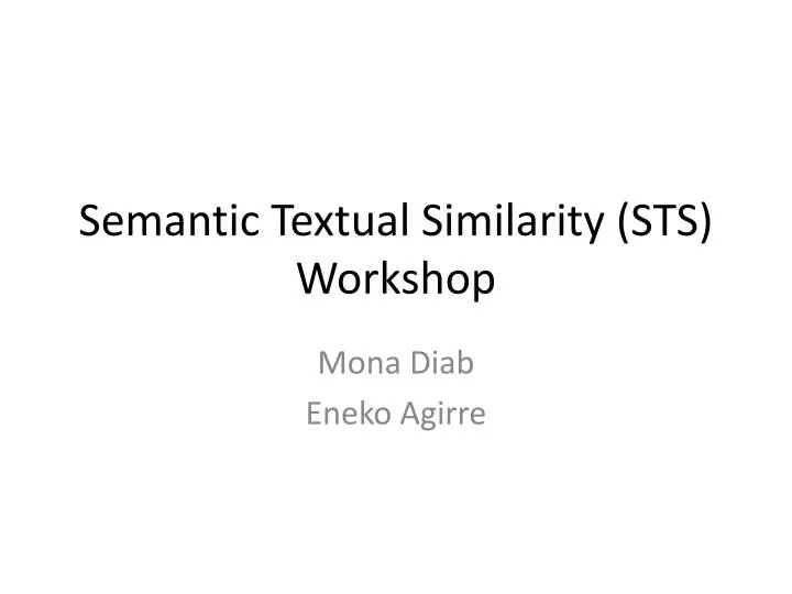 semantic textual similarity sts workshop