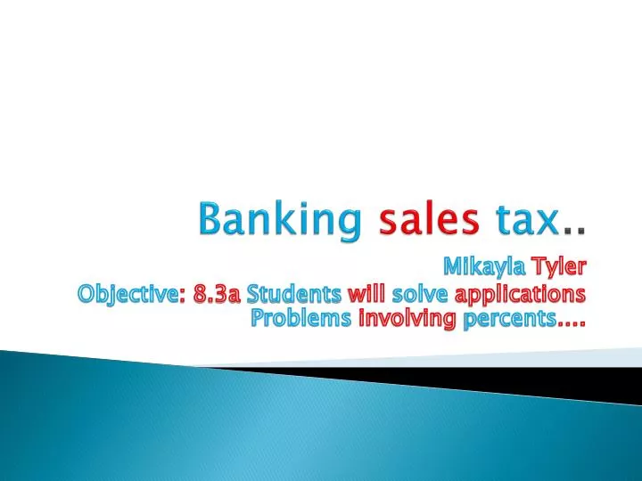 banking sales tax