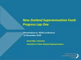Presentation to NZSA Conference 23 November 2010