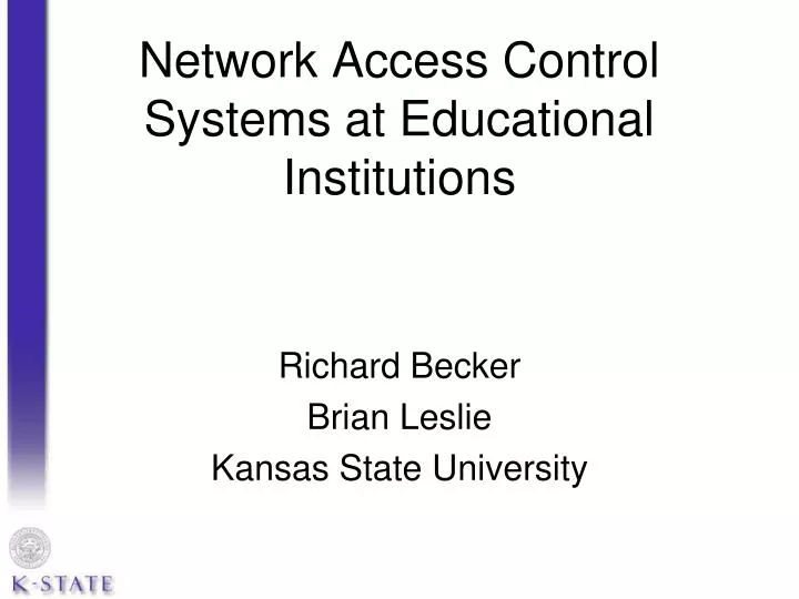 network access control systems at educational institutions