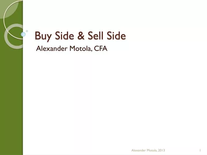 buy side sell side