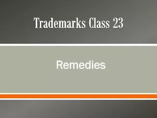 Trademarks Class 23