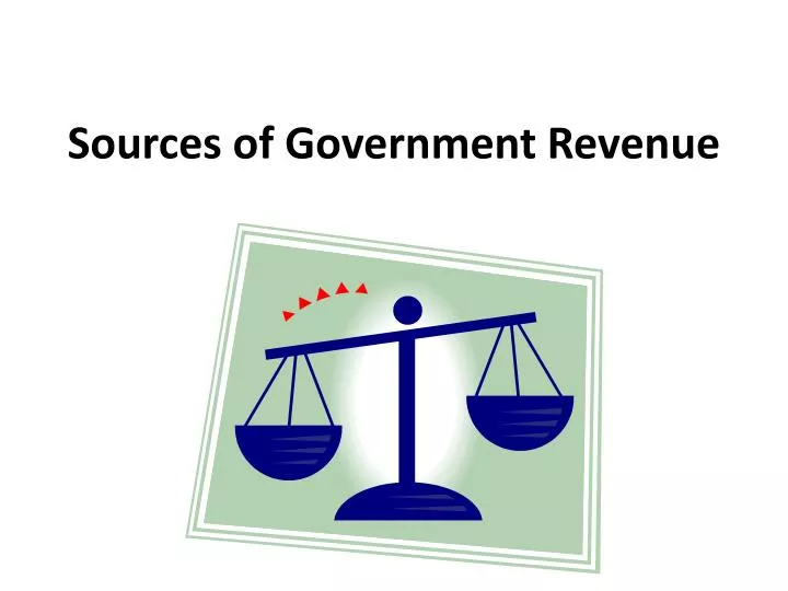 sources of government revenue