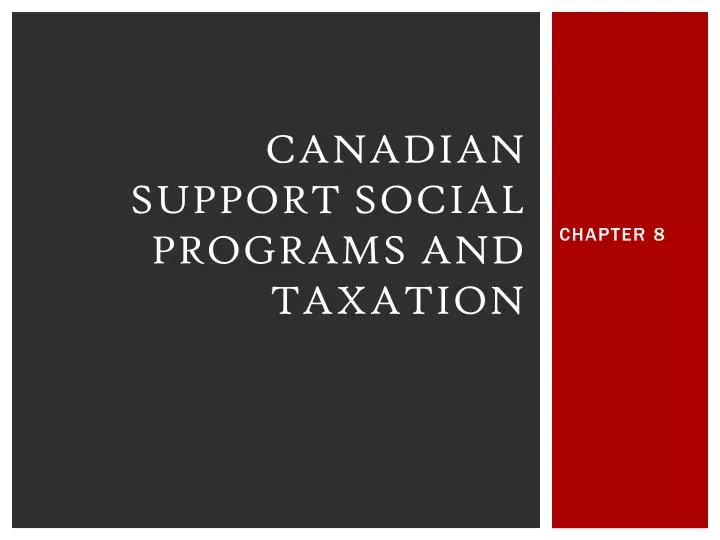 canadian support social programs and taxation