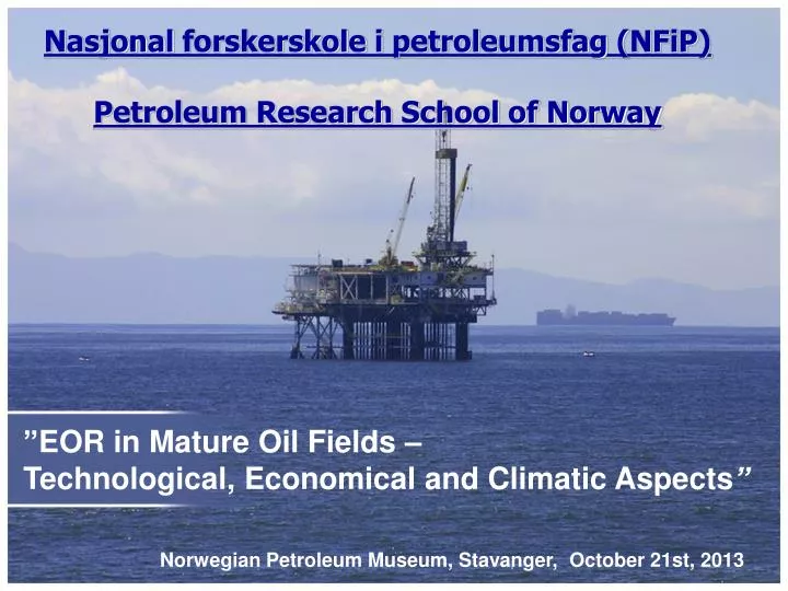 nasjonal forskerskole i petroleumsfag nfip petroleum research school of norway