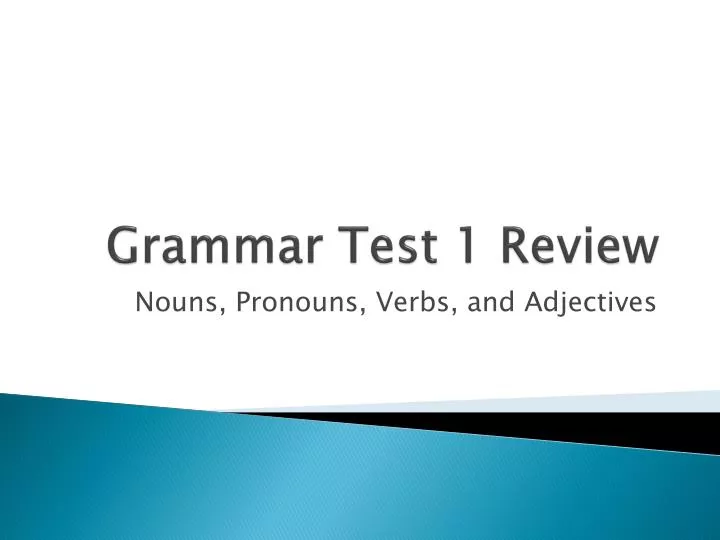 grammar test 1 review