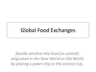 Global Food Exchanges