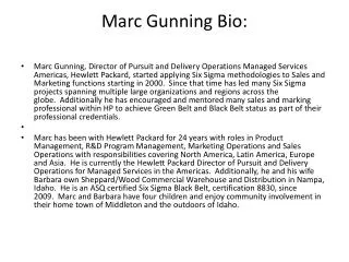 Marc Gunning Bio: