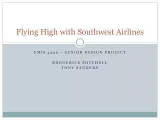 Flying High with Southwest Airlines