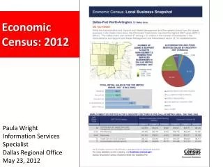 Economic Census: 2012