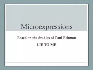 Microexpressions