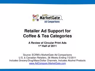 Retailer Ad Support for Coffee &amp; Tea Categories A Review of Circular Print Ads 1 st Half of 2011