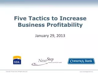 Five Tactics to Increase Business Profitability
