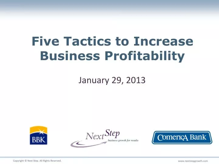 five tactics to increase business profitability