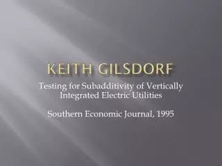 Keith Gilsdorf