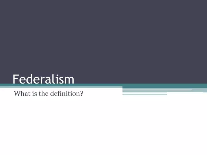 federalism