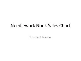 Needlework Nook Sales Chart