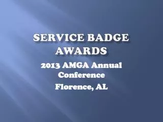 Service Badge Awards