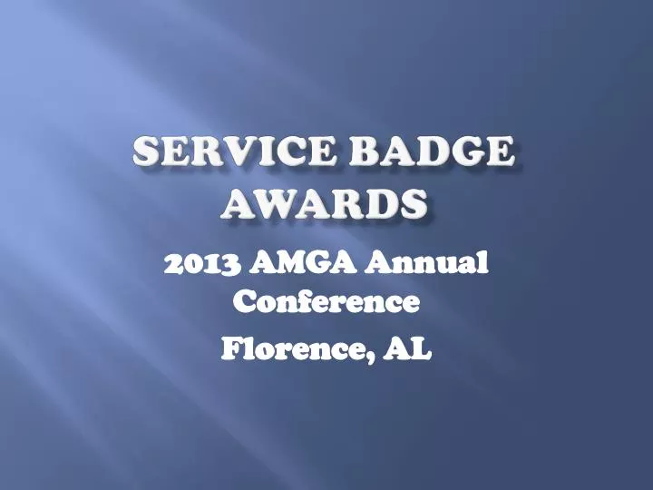 service badge awards