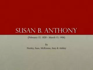 Susan b. Anthony
