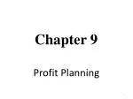 Profit Planning - slide 1