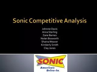 Sonic Competitive Analysis
