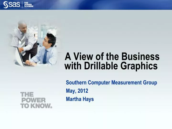 a view of the business with drillable graphics