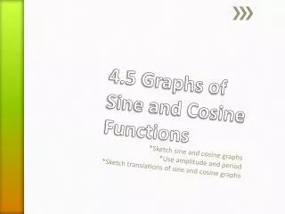 4.5 Graphs of Sine and Cosine Functions