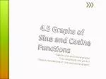 4.5 Graphs of Sine and Cosine Functions - slide 1