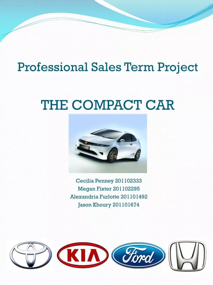 professional sales term project the compact car