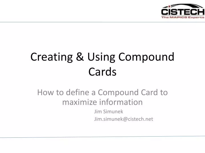 creating using compound cards
