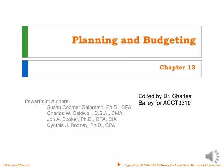 planning and budgeting