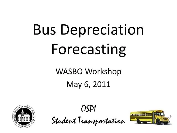 bus depreciation forecasting