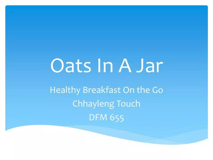 oats in a jar