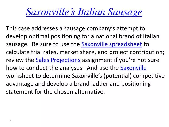 saxonville s italian sausage