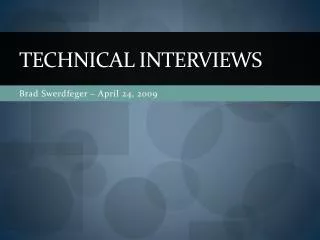 Technical Interviews