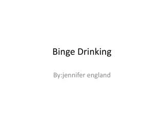 binge drinking