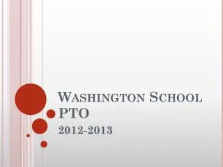 Washington School PTO
