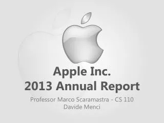 Apple Inc. 2013 Annual Report