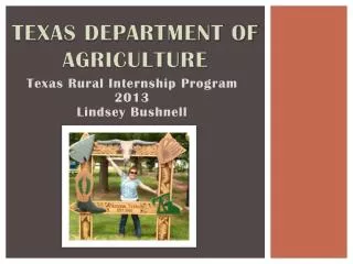 TEXAS DEPARTMENT OF AGRICULTURE