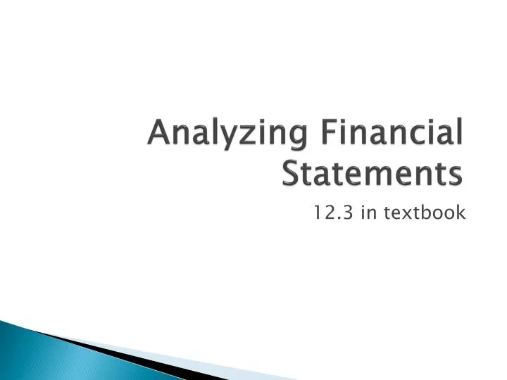 analyzing financial statements
